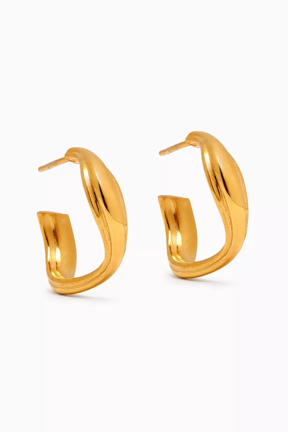 Wabi Hoop Earrings in 18kt Gold-plated Silver