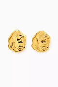 Dia Stud Earrings in 18kt Gold-plated Silver
