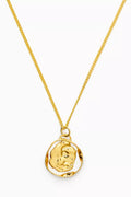 Dia Arc Gourmet Chain Necklace in 18kt Gold-plated Silver