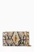 B-Buzz Chain Wallet in Python-effect Calfskin
