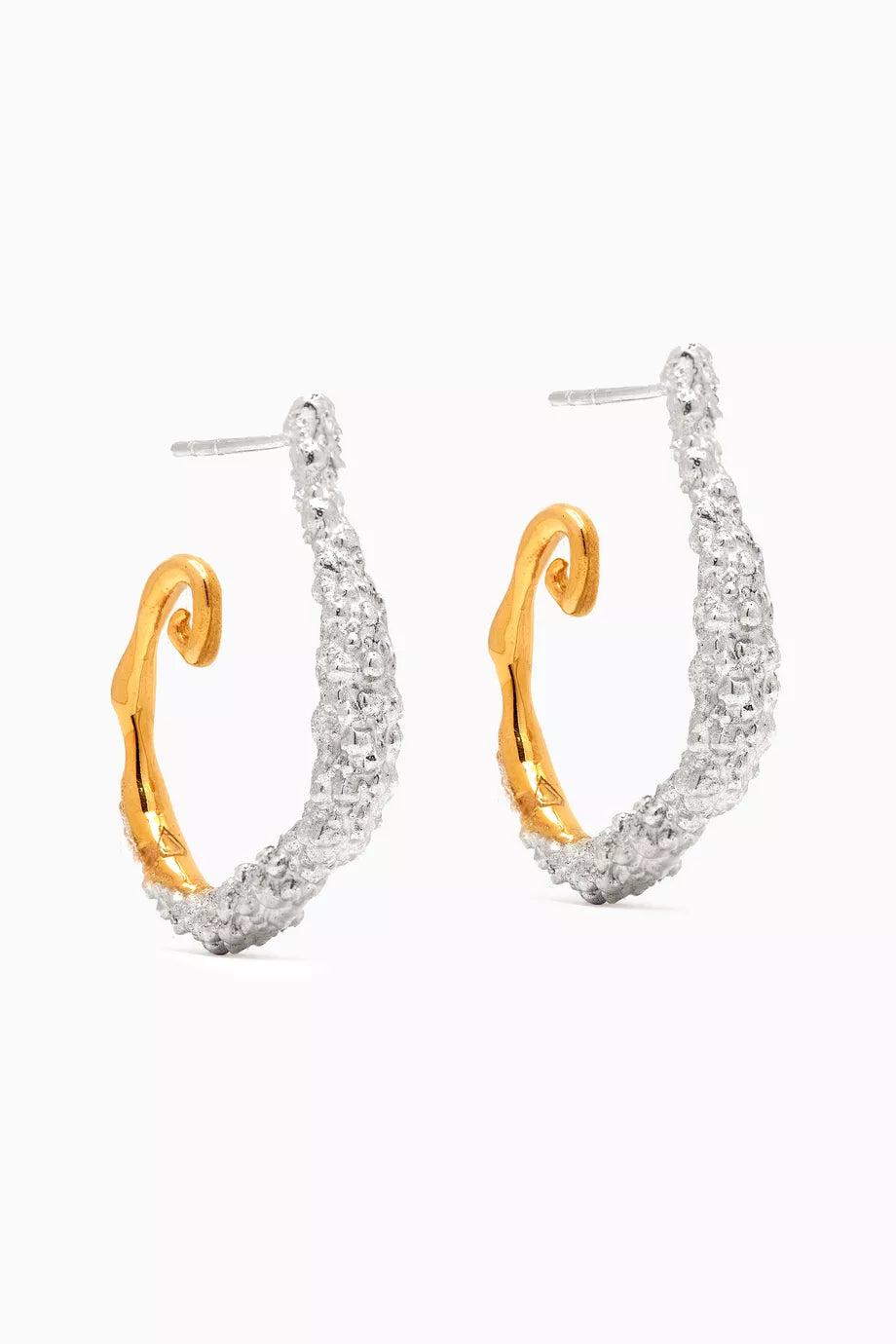 Elea Hoop Earrings in Sterling Silver & 18kt Gold-plated Silver