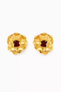 Eclipse Stud Earrings in 18kt Gold-plated Brass