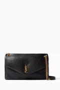 Large Calypso Shoulder Bag in Grained Lambskin