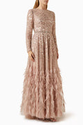 Disc-embellished Maxi Dress