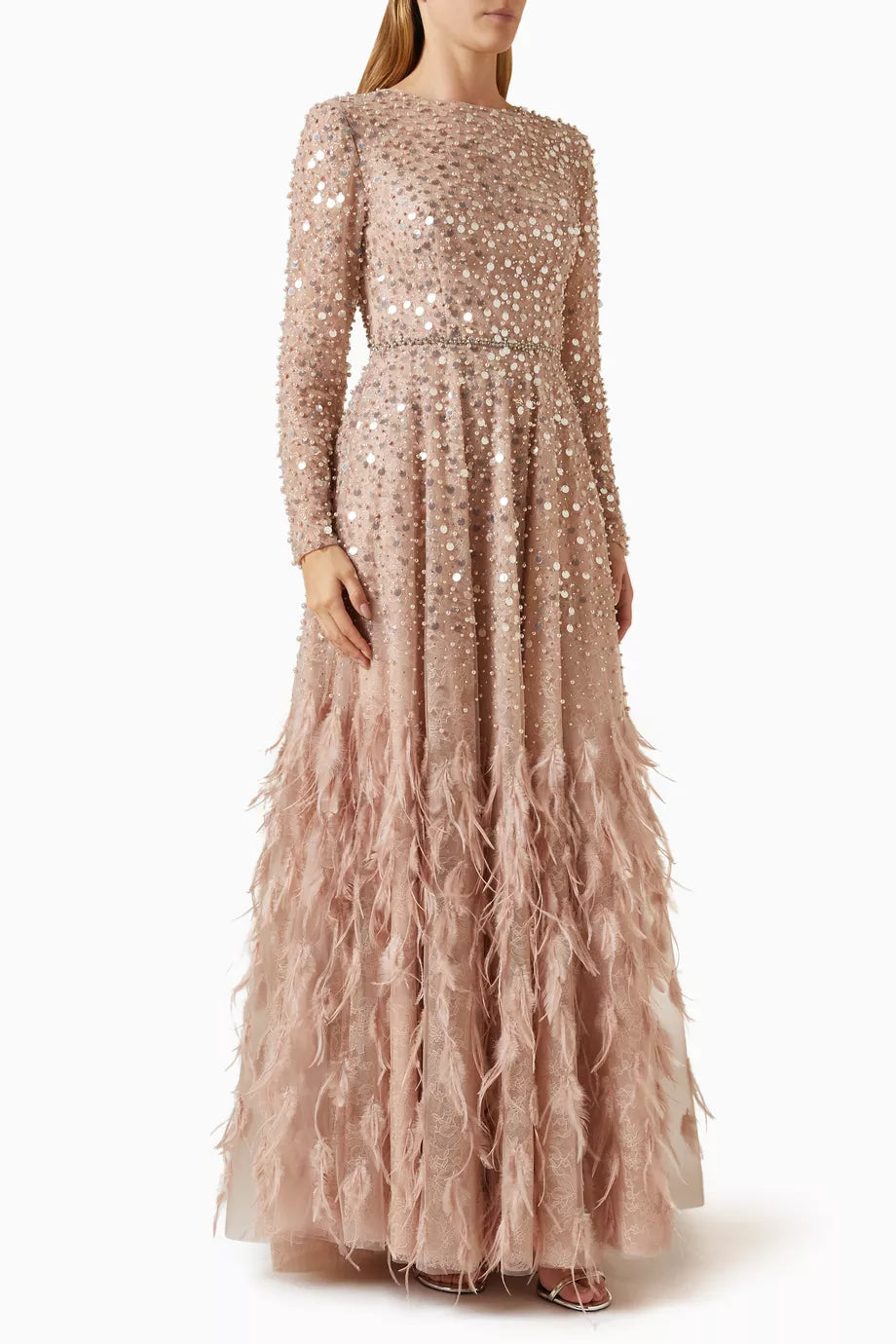 Disc-embellished Maxi Dress
