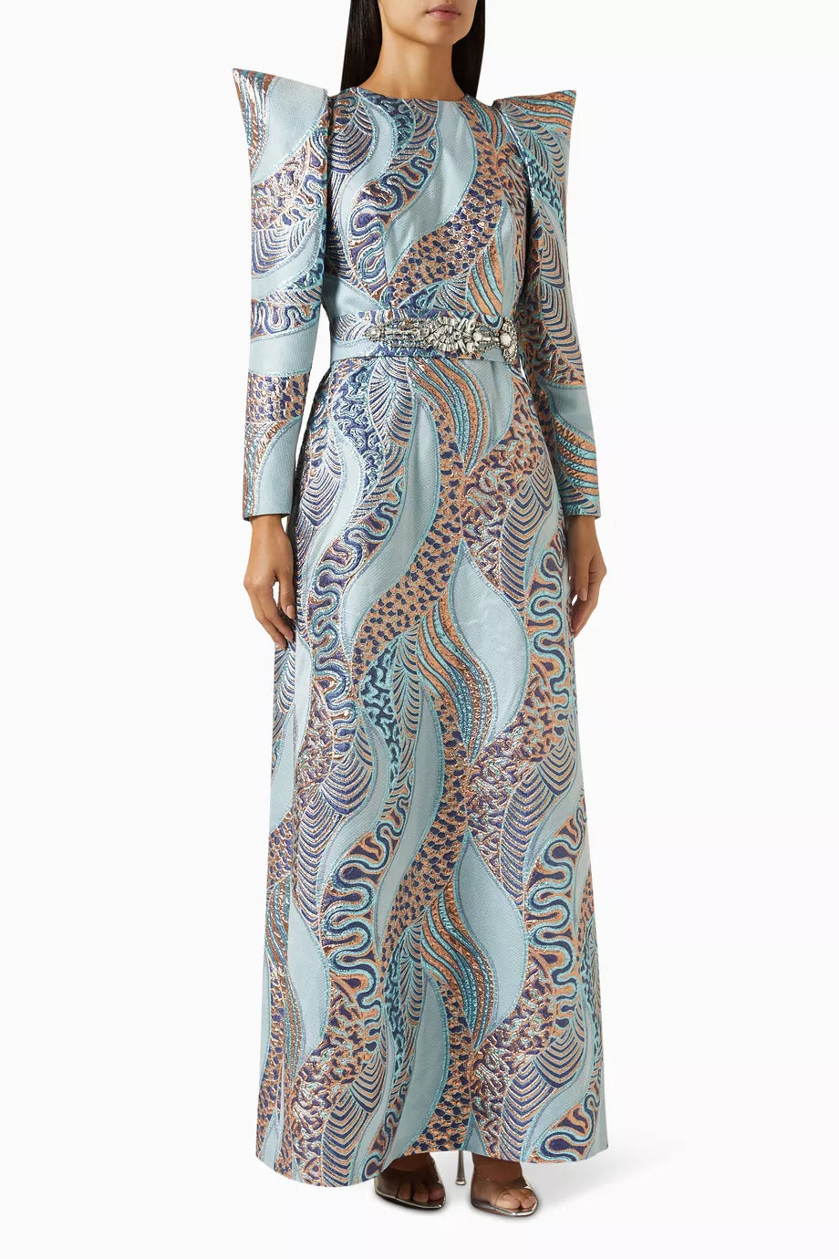 Estelle Brocade Maxi Dress