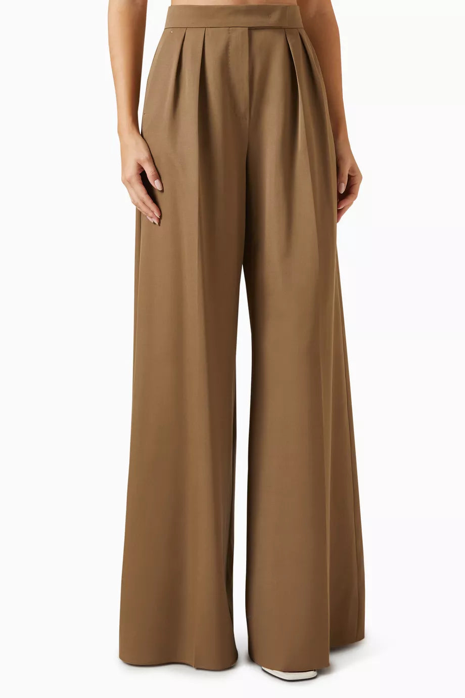 Libbra Wide-leg Pants in Wool Gabardine