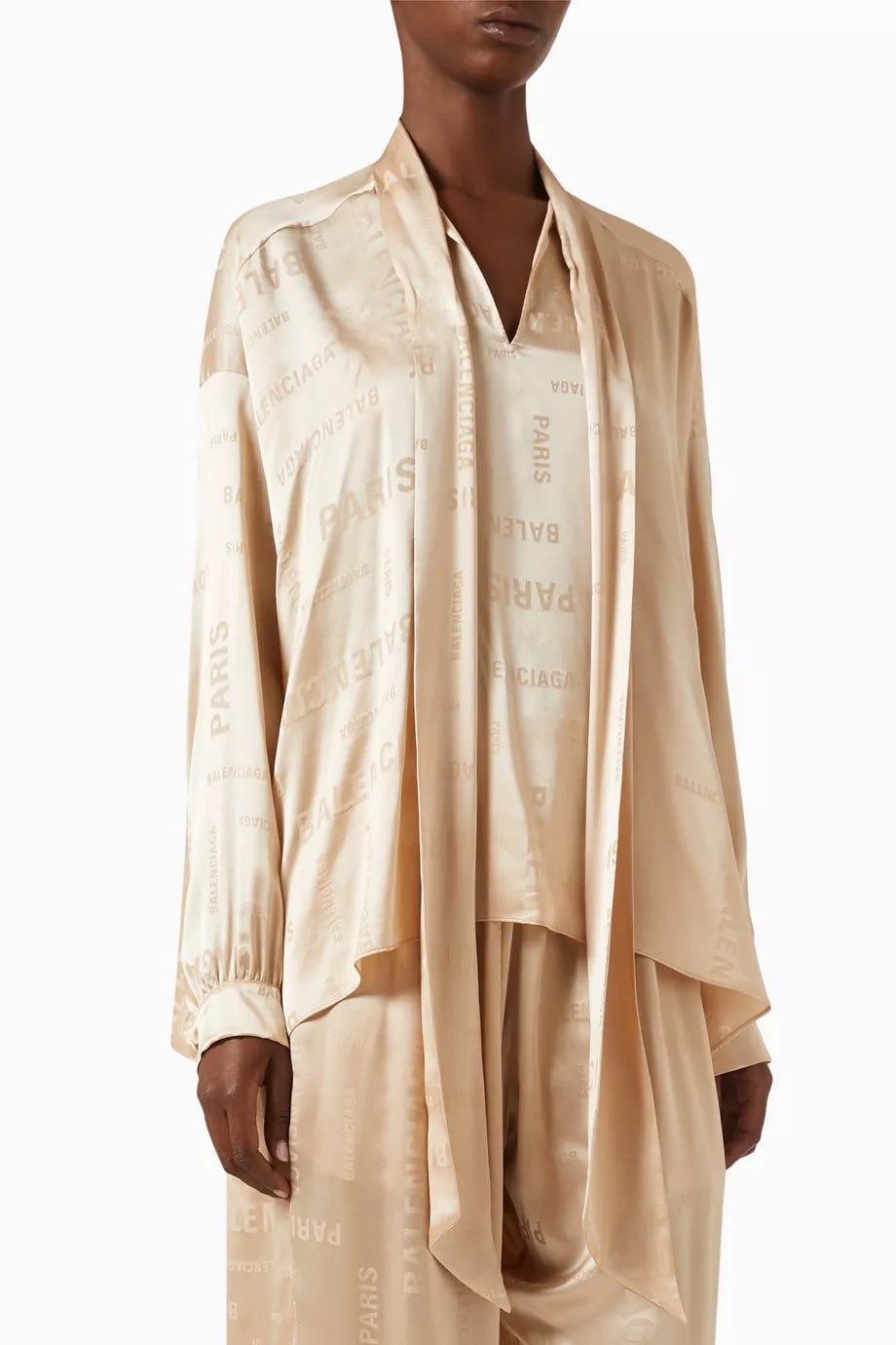 Bal Paris All-over Vareuse Oversized Blouse in Silk Jacquard