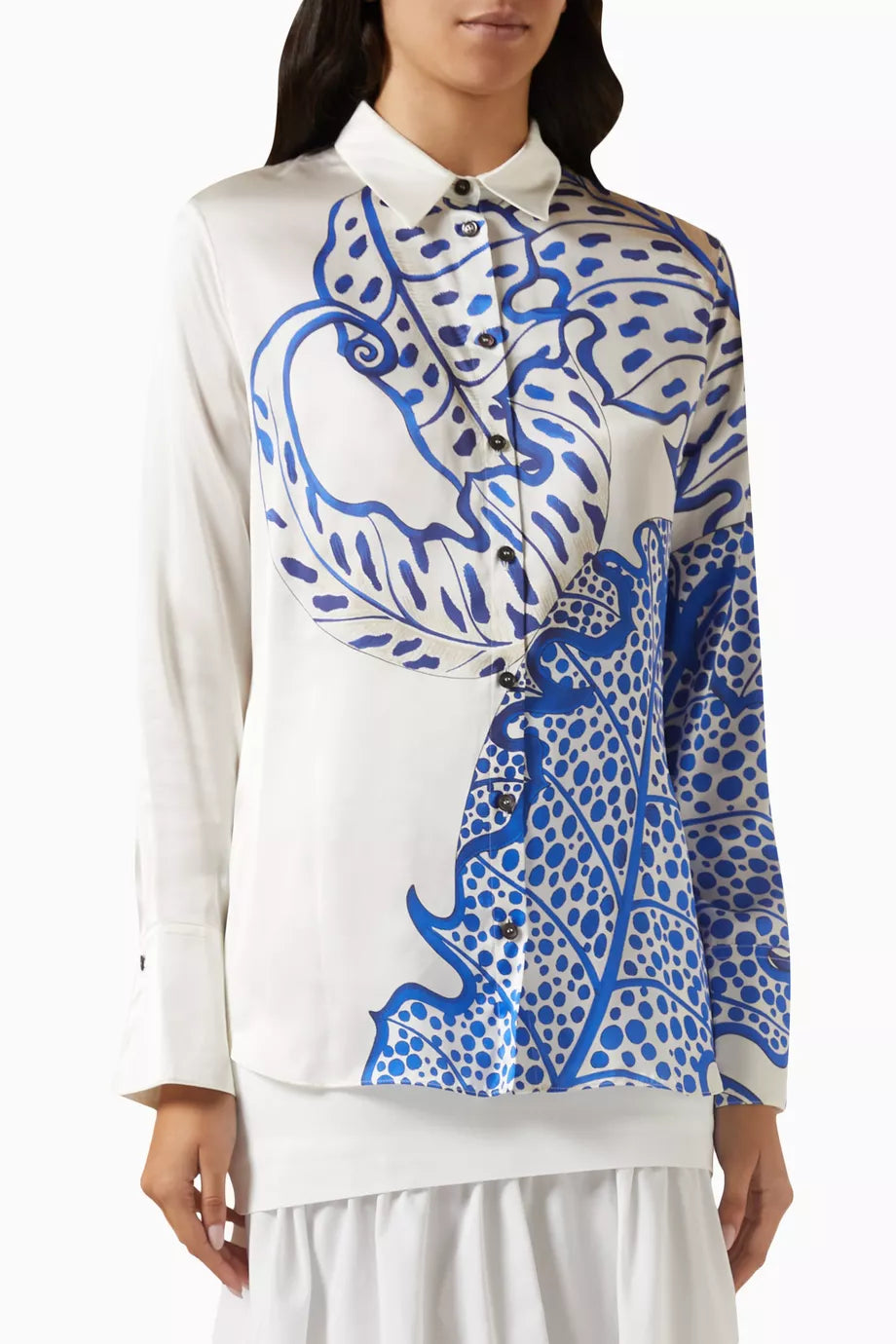 Jungle Print Shirt in Silk Twill