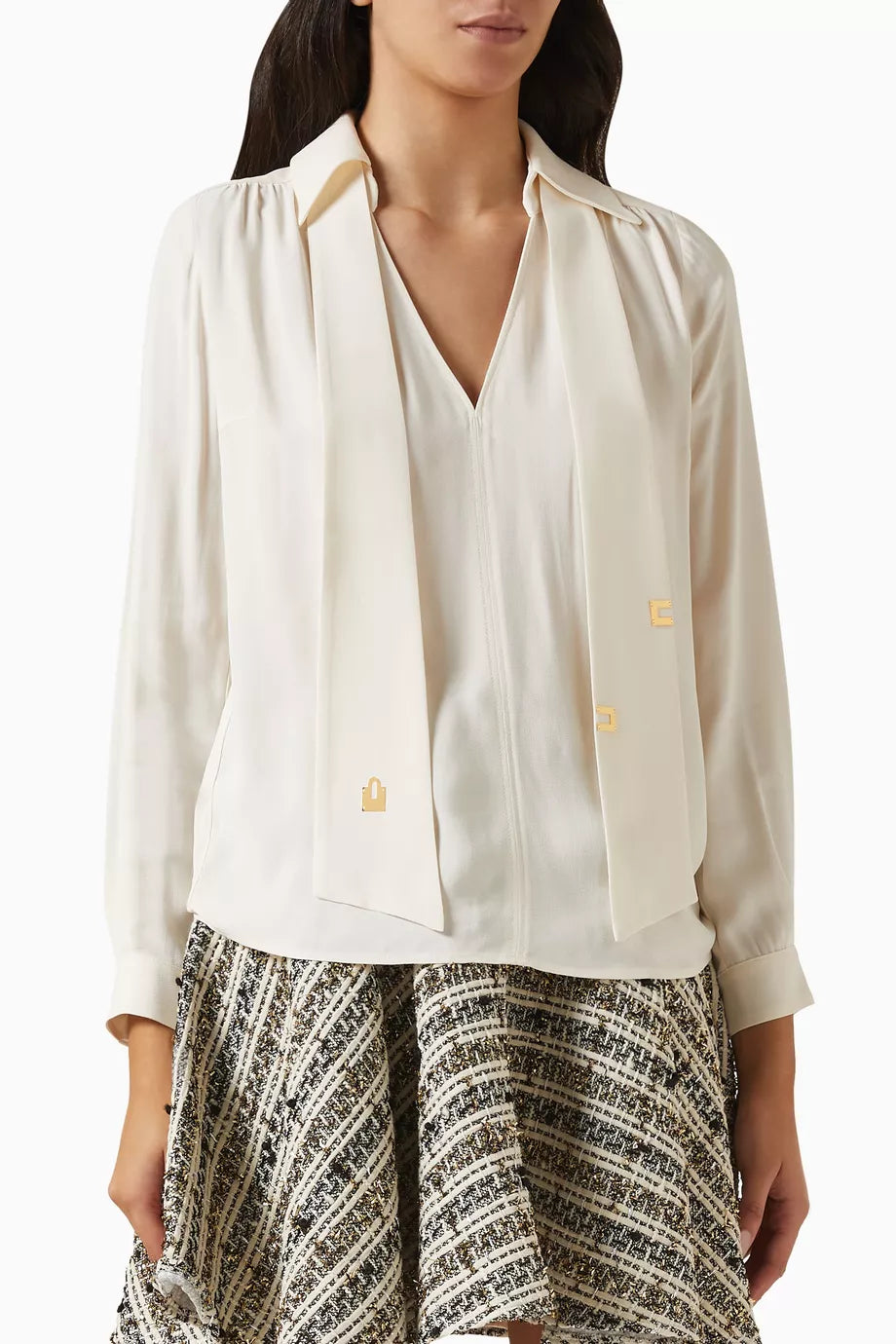 Scarf Blouse in Viscose-georgette