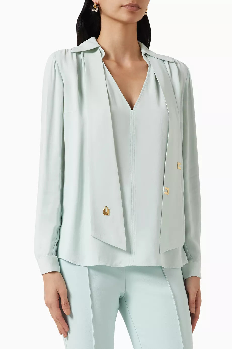 Scarf Blouse in Viscose-georgette