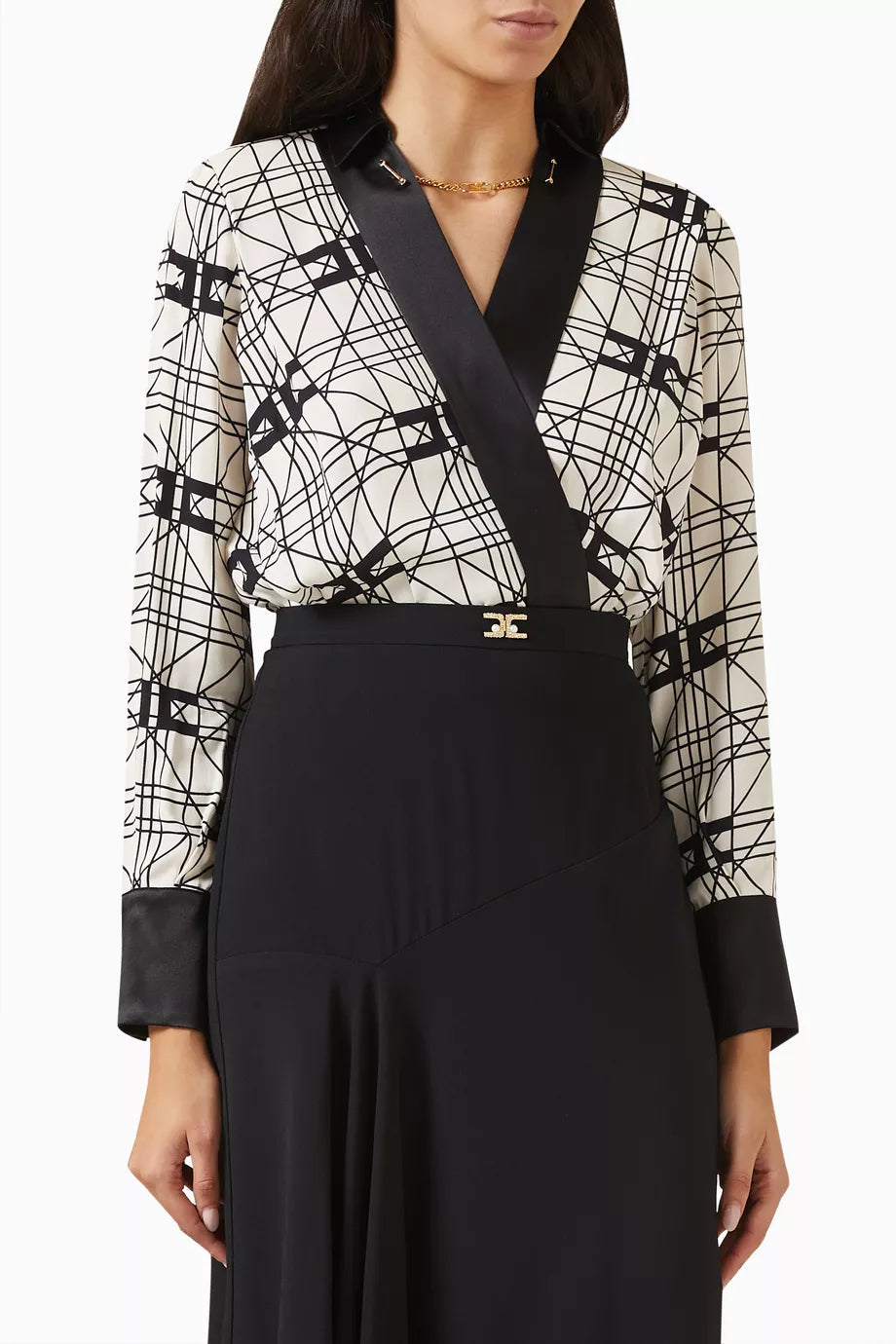 Crossover Blouse in Viscose-georgette