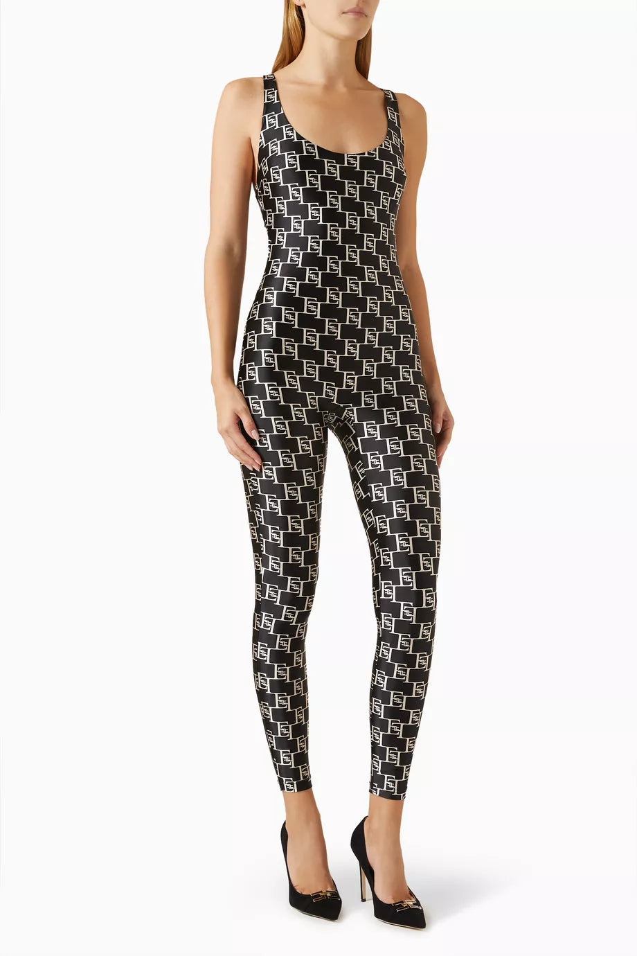 Logo-print Jumpsuit in Lycra