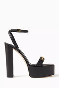 Horsebit 140 Platform Sandals in Leather
