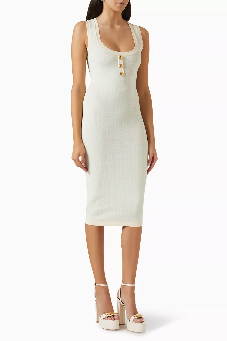 Midi Dress in Jacquard-viscose