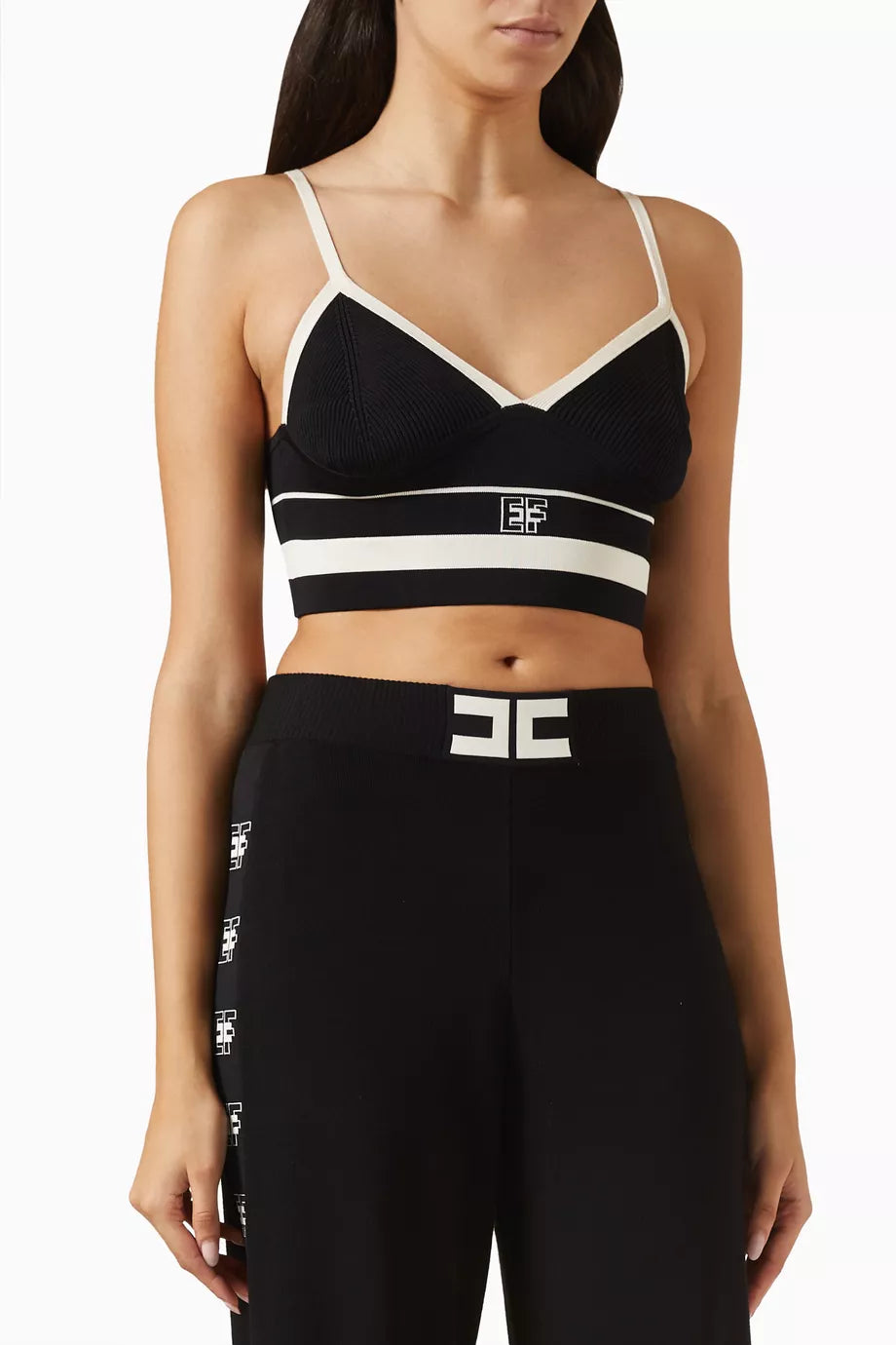 Crop Top in Jacquard-viscose