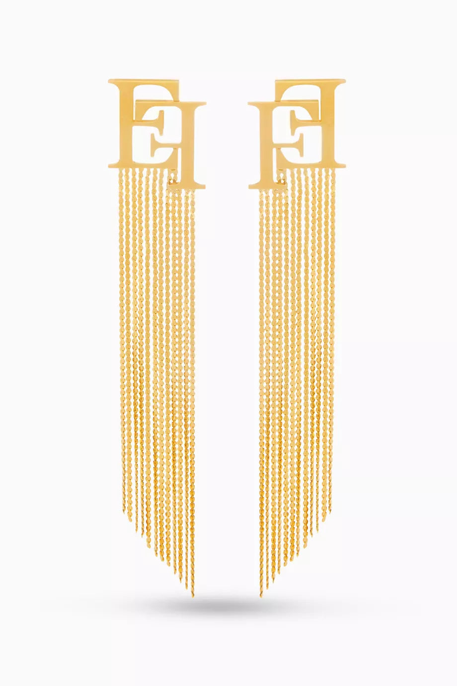 Logo Pendant Earrings in Metal