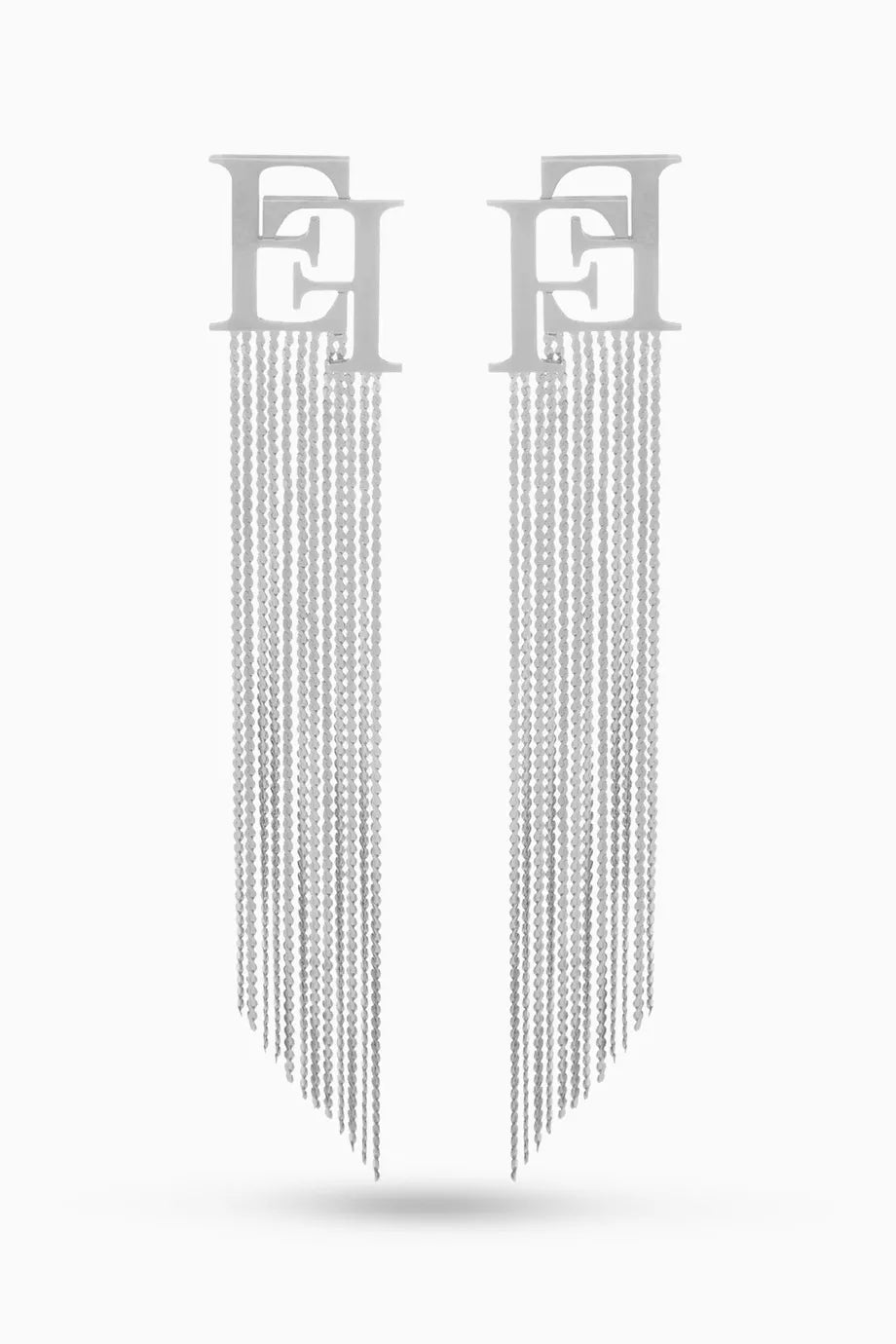 Logo Pendant Earrings in Metal
