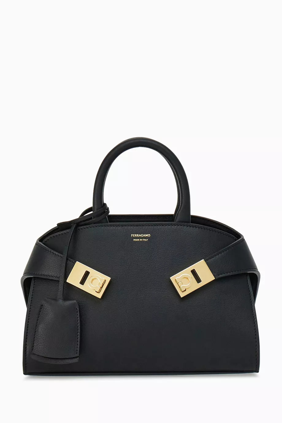 Mini Hug Top Handle Bag in leather