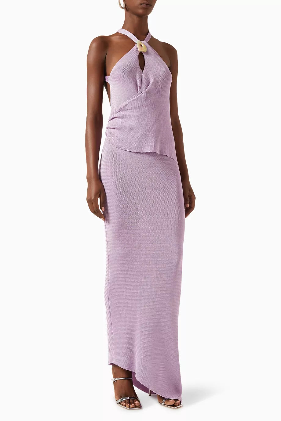 Serafina Halterneck Maxi Dress in Lycra
