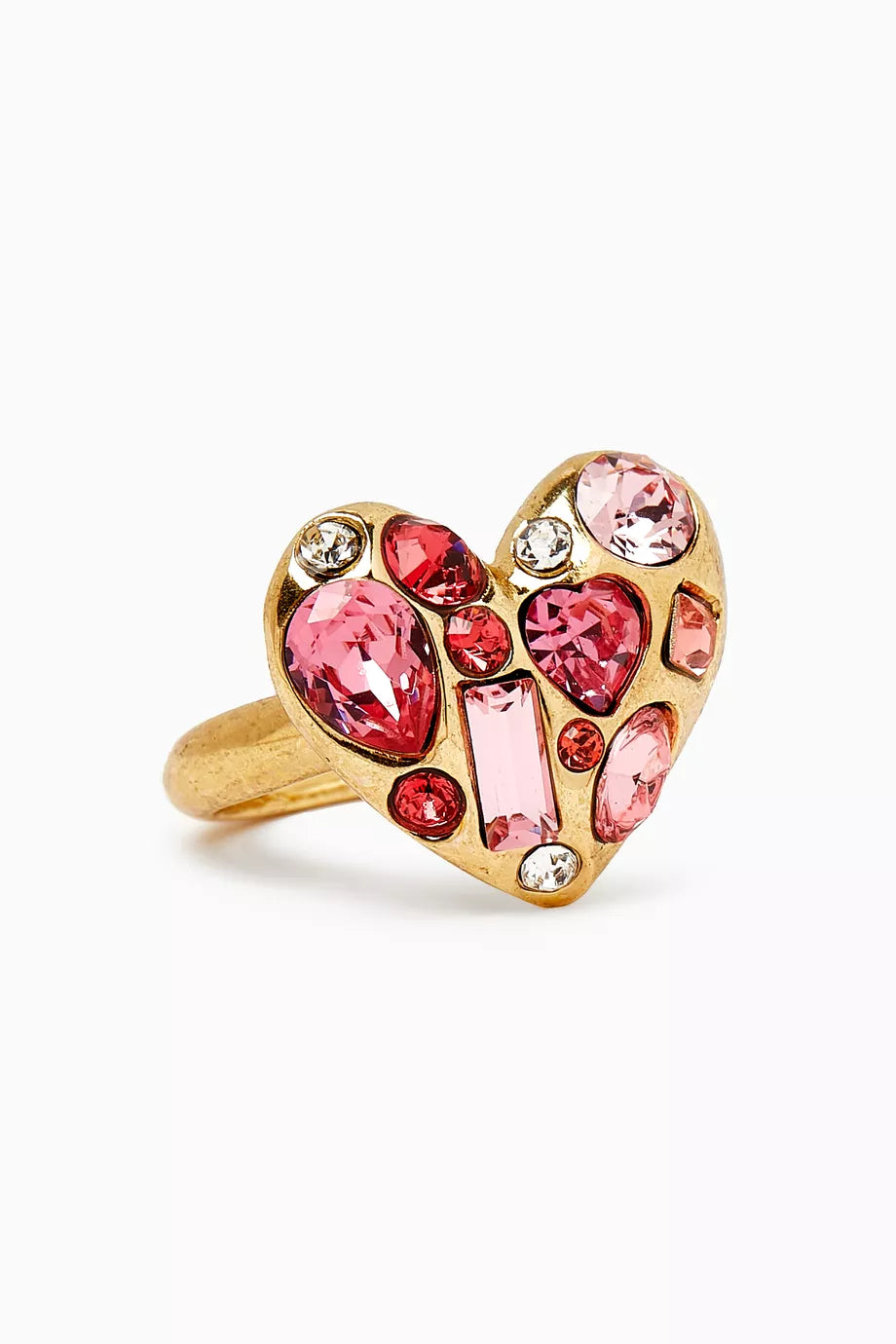 Gemstone Heart Ring in Metal