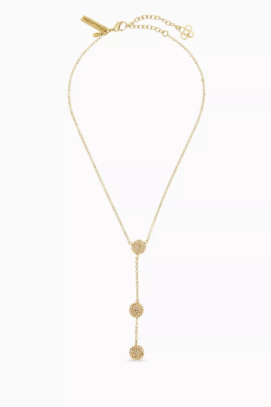 Crystal Ball Drop Necklace in Metal