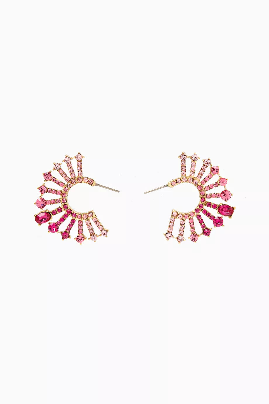 Mini Sunburst Earrings in Metal