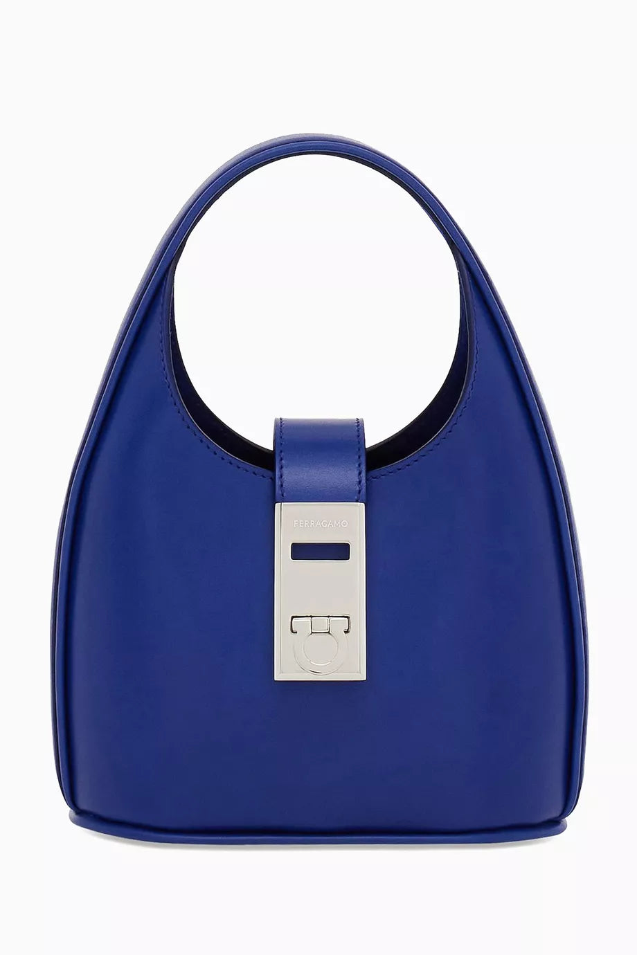 Mini Gancini Hobo Bag in Calfskin Leather