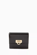 Gancini Compact Wallet in Shiny Leather