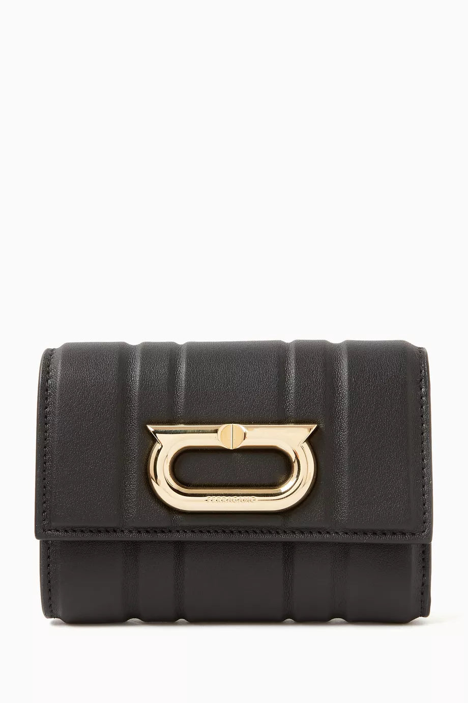 French Compact Wallet in Smooth Leather