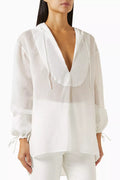 Hooded Tunic in Organza