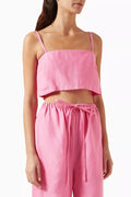 Delphi Crop Top in Organic Linen