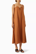 Milan Maxi Dress in Cotton-poplin