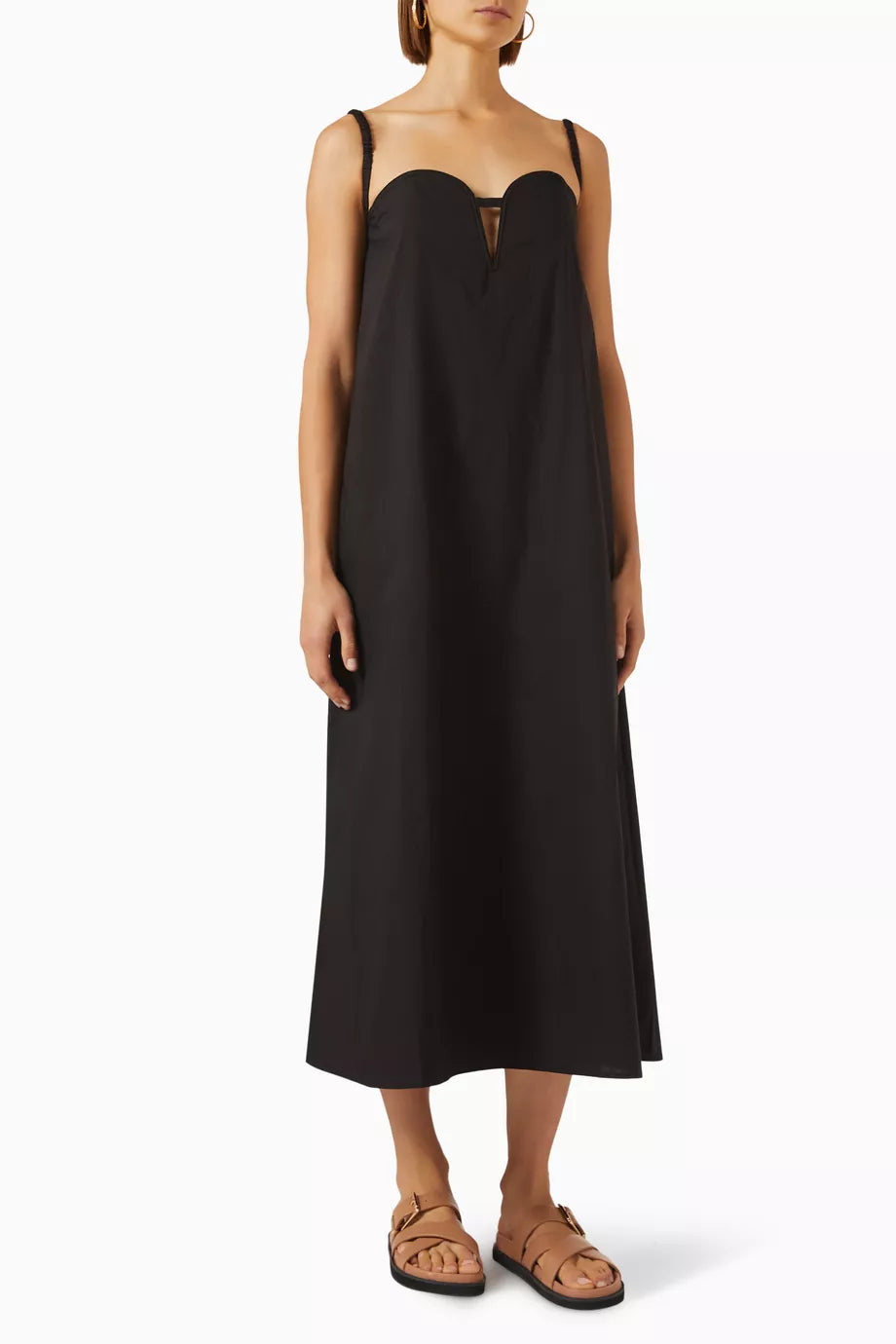 Milan Maxi Dress in Cotton-poplin
