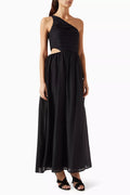 Iris Maxi Dress in Cotton Silk-blend