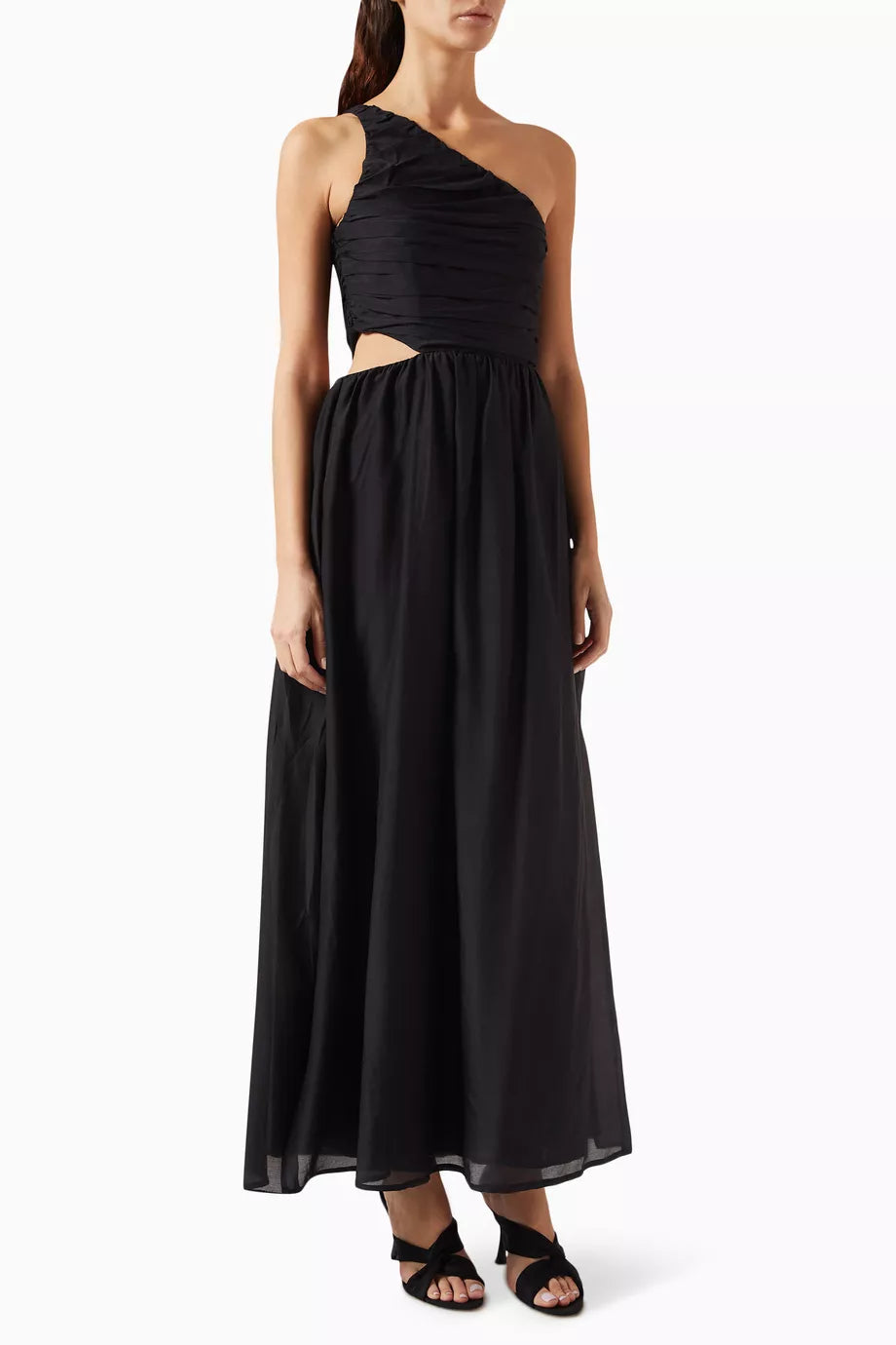 Iris Maxi Dress in Cotton Silk-blend