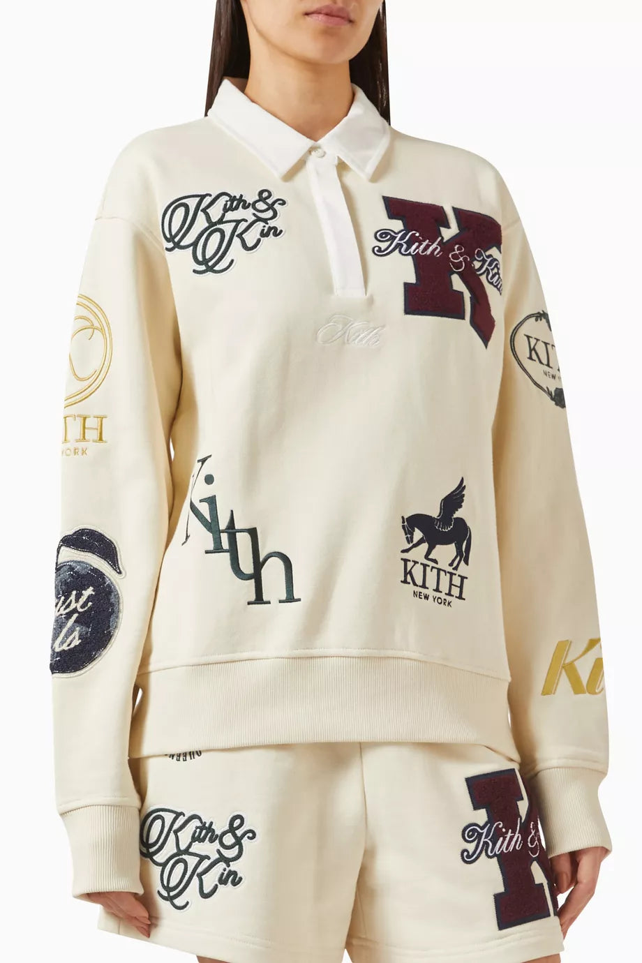 Emery Logo Rugby Shirt in Cotton Fleece