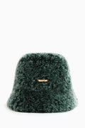 Logo Bucket Hat in Shearling