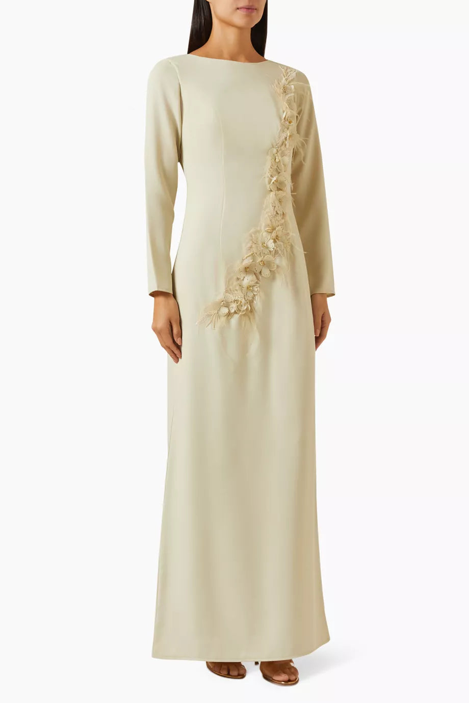 Embellished Floral Maxi Dress