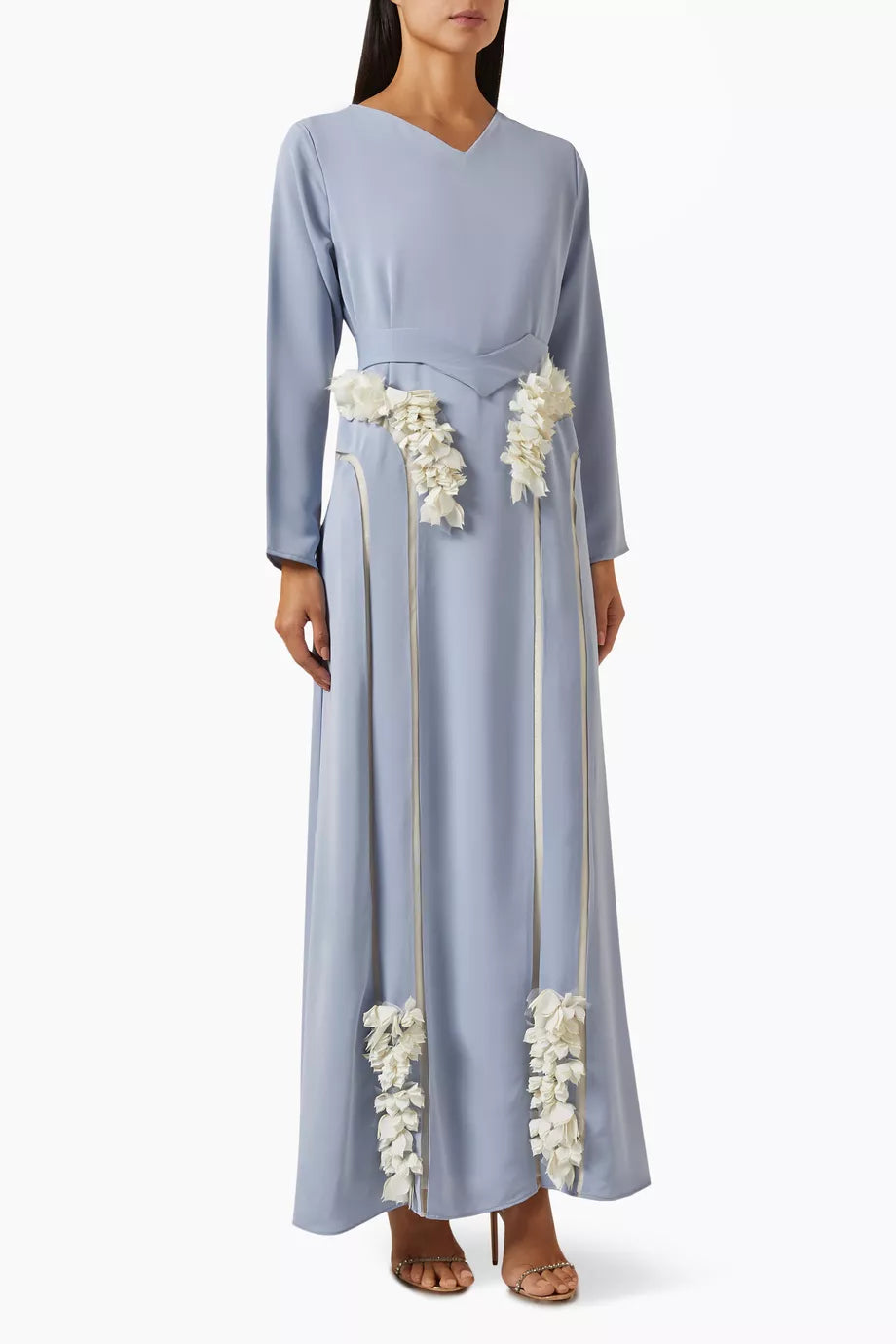 Belted Floral Maxi Dress