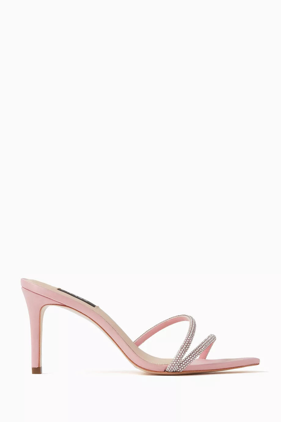 Deva 80 Crystal-embellished Sandals in Satin