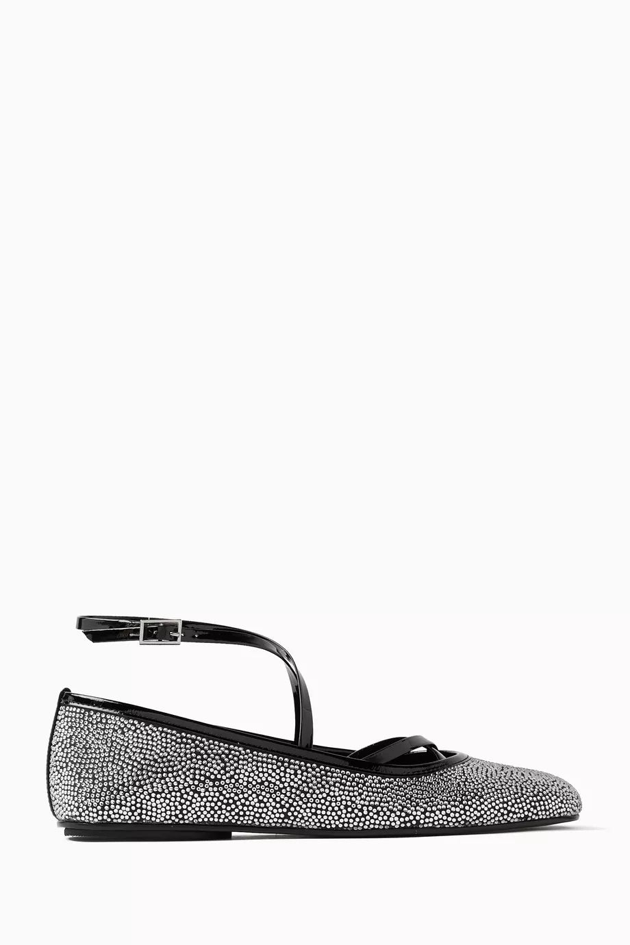 Mina Crystal-embellished Ballerinas in Patent Leather
