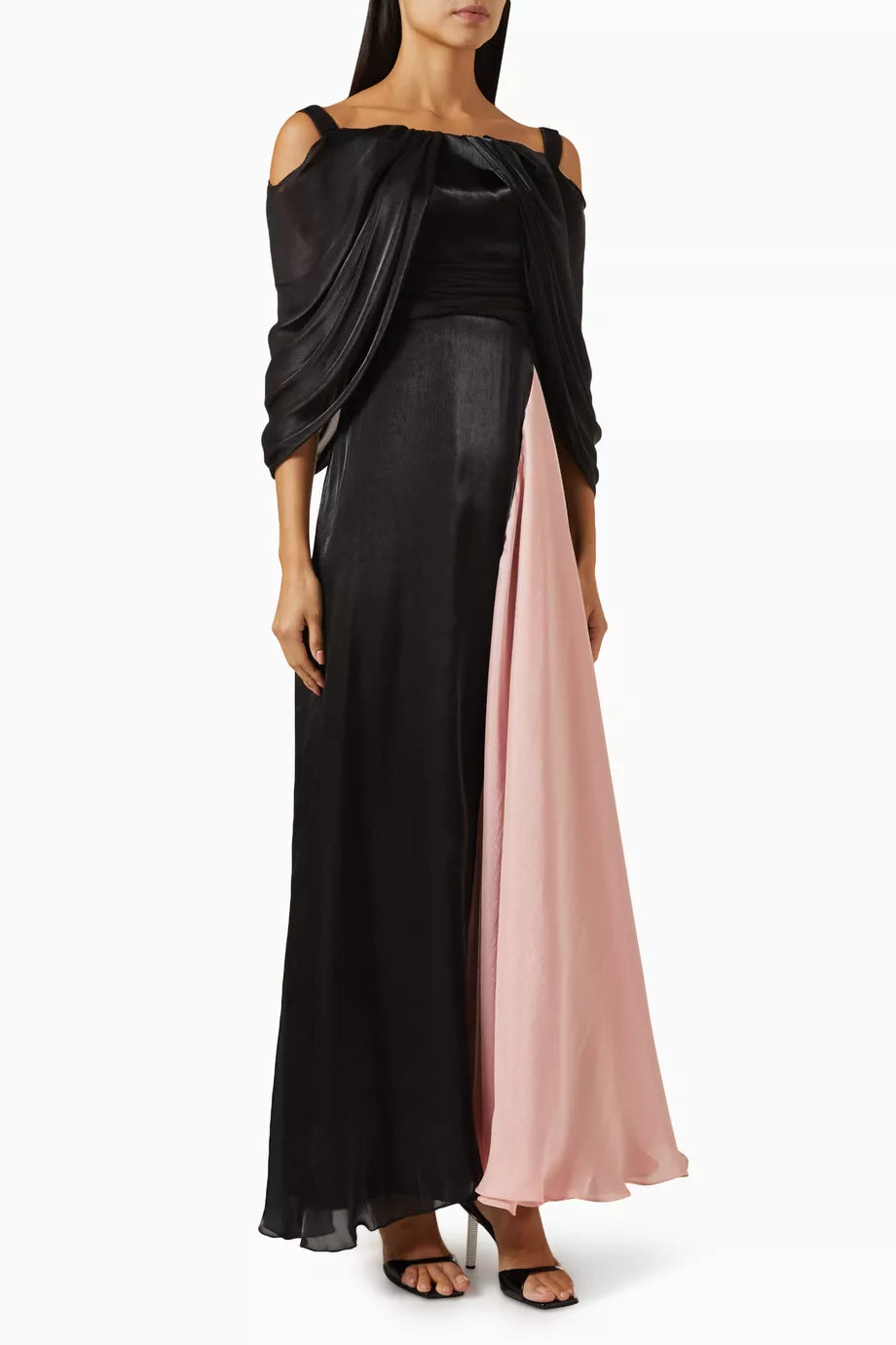Drape Off-shoulder Maxi Dress