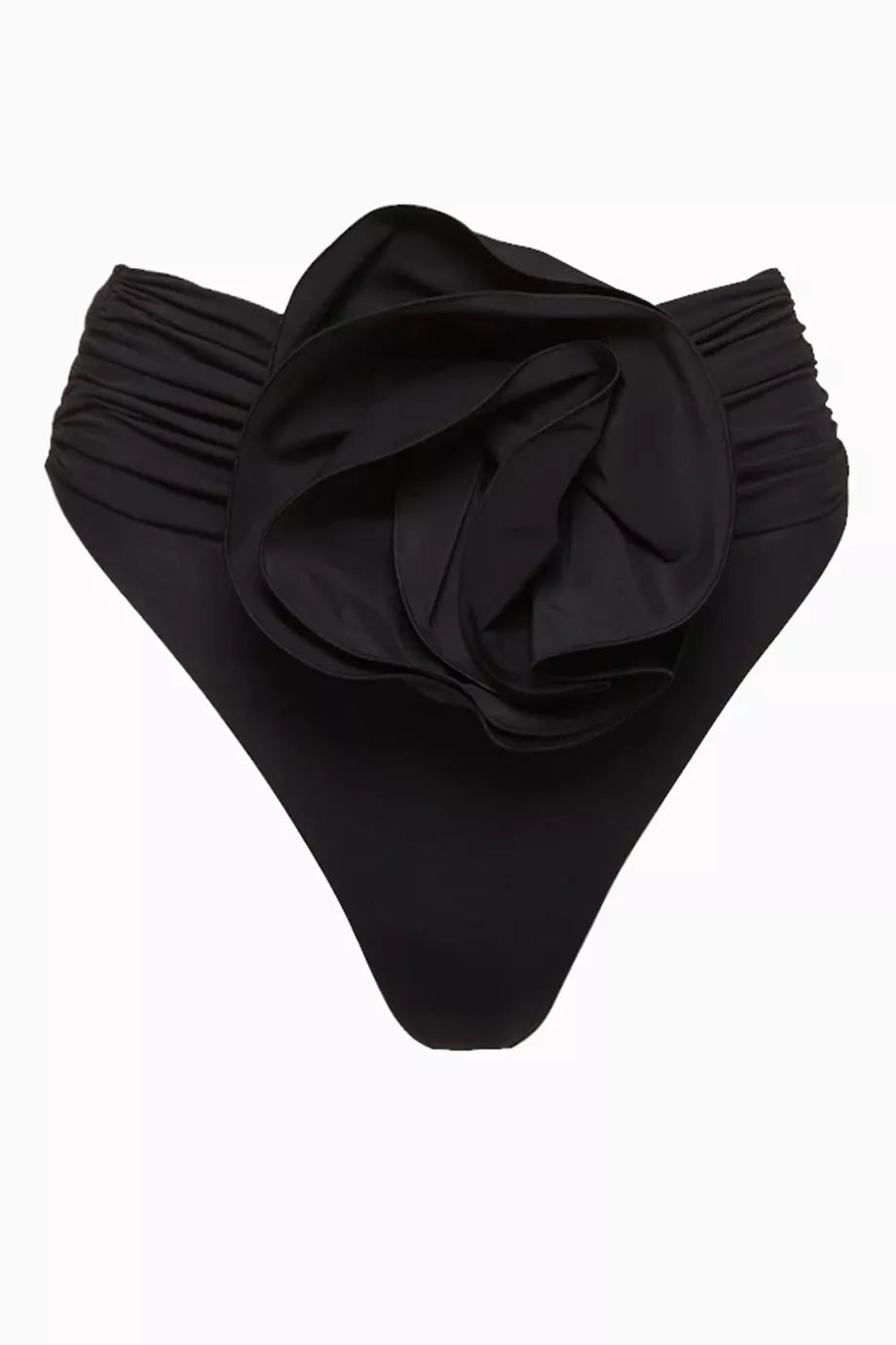 Flower Appliqué Bikini Briefs in Stretch Nylon