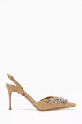 Beyonce 90 Pumps in Croc-embossed Leather
