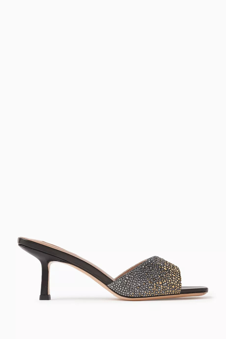 Minerva 70 Crystal Mules in Leather