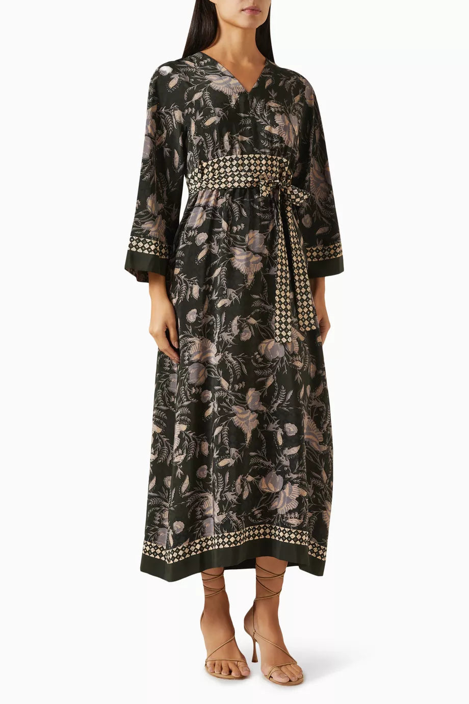 Fedra Printed Dress in Silk