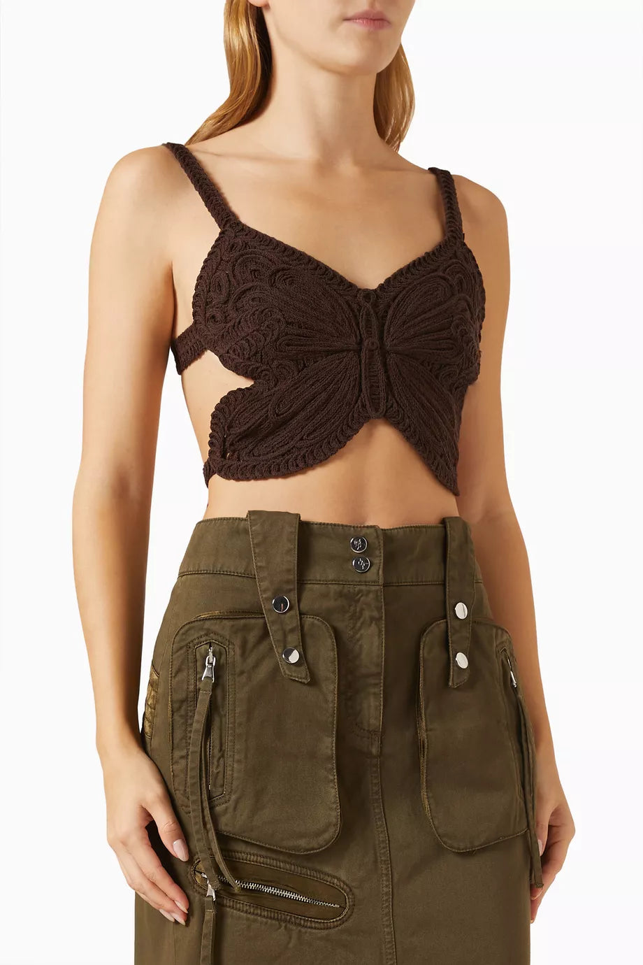 Farfalla Maglia Crop Top in Knit