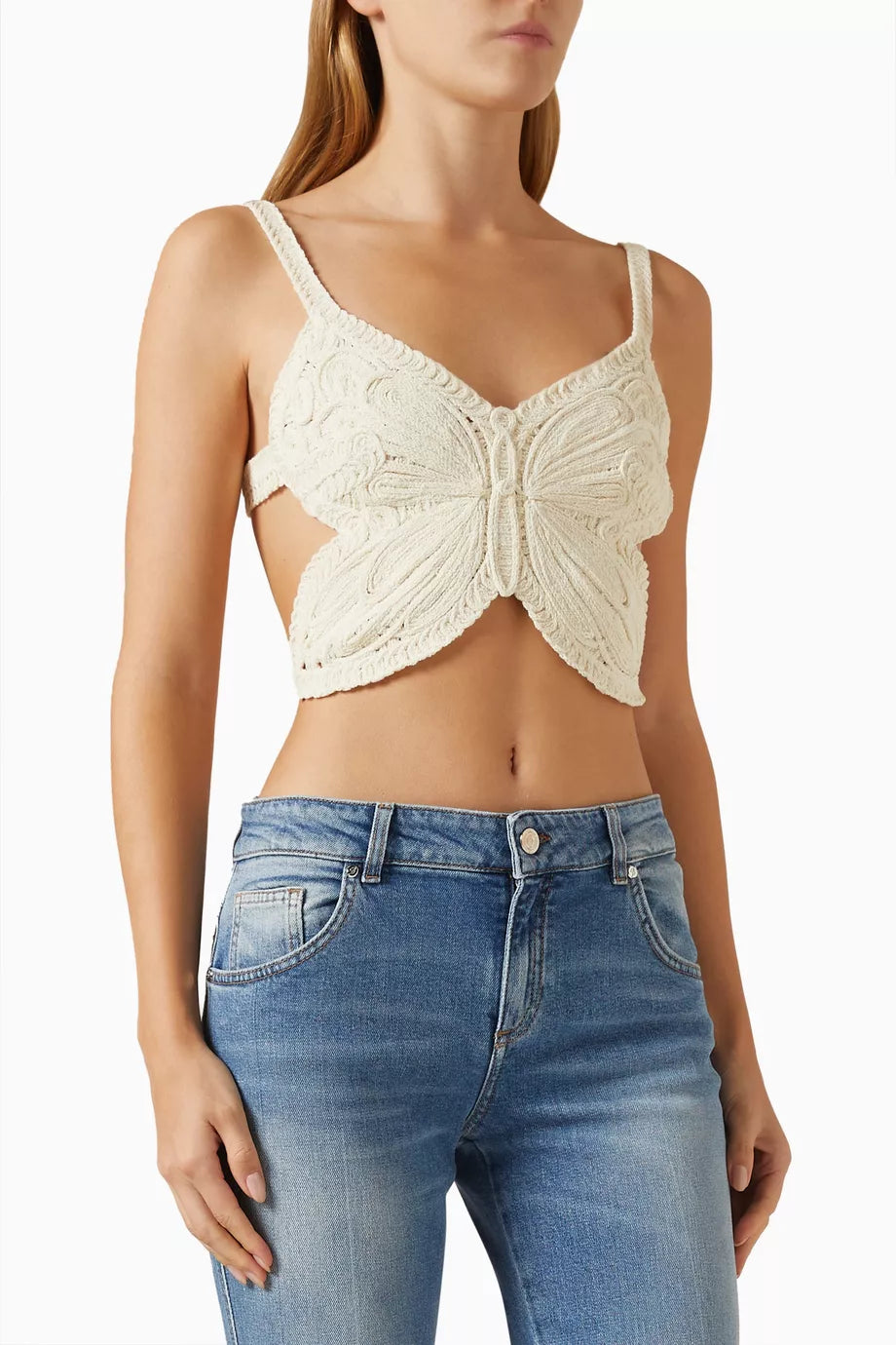 Farfalla Maglia Crop Top in Knit