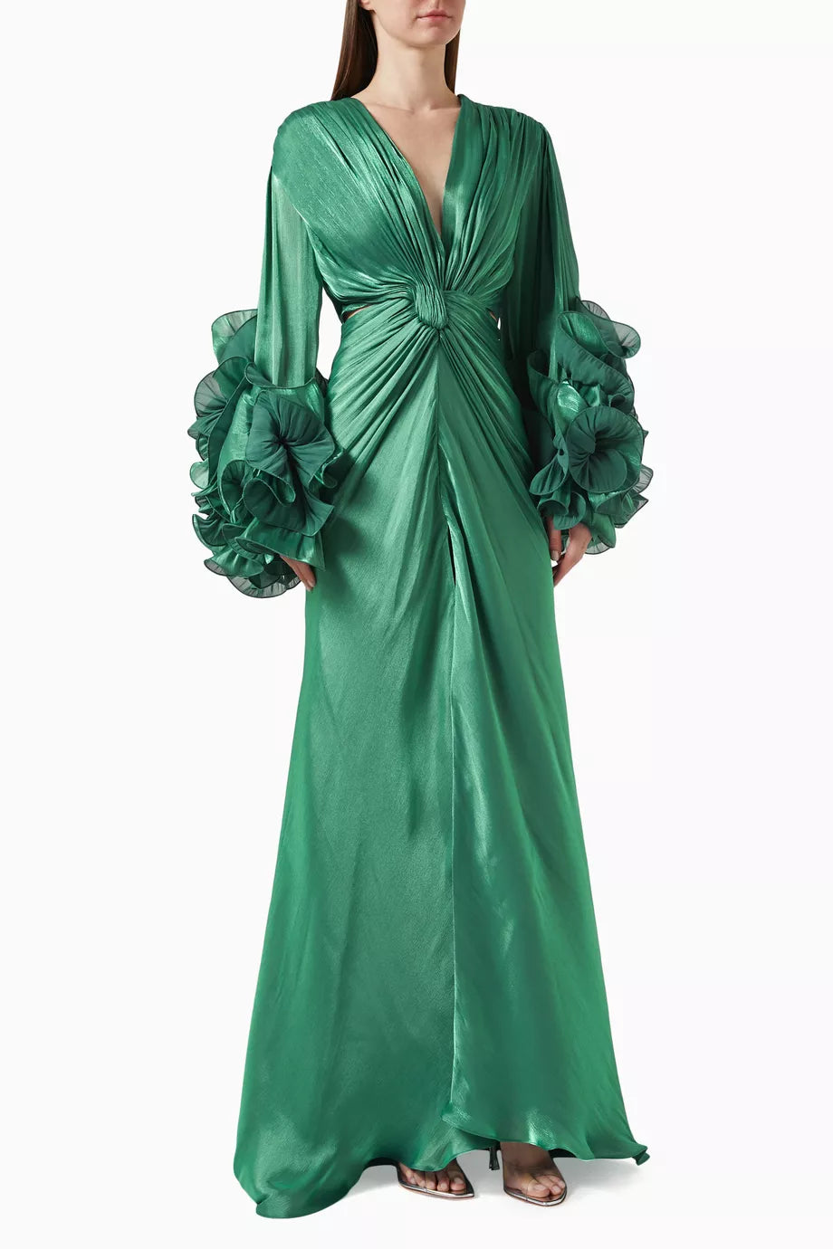 Dulci Lurex Georgette Draped Gown